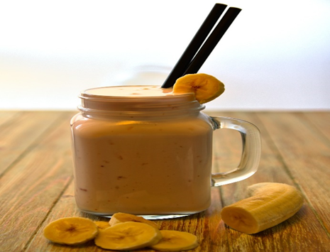 Peanut butter and banana smoothie: