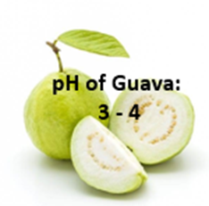 pH of Guava: 3 – 4